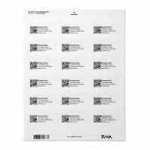 Geschäfts-QR-Code-Website-Rücksendeadresse Weiß Adressaufkleber (Vorne)