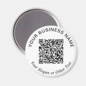 Geschäfts-QR-Code Weiße Werbeartikel Magnet (Vorderseite/Rückseite)
