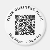 Geschäfts-QR-Code Weiße Werbeartikel Magnet (Vorne)