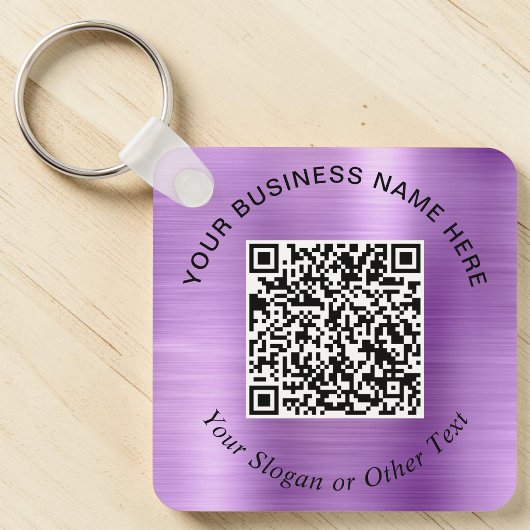 Geschäfts-QR-Code Werbe-Lila Schlüsselanhänger