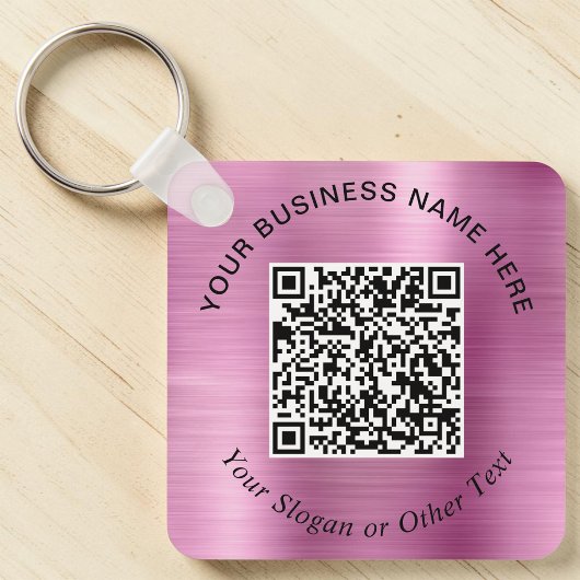 Geschäfts-QR-Code Werbe-Pink Schlüsselanhänger