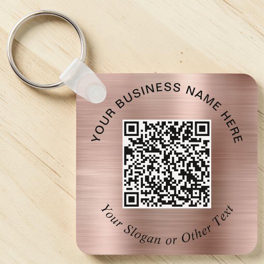 Geschäfts-QR-Code Werbe-Roségold Schlüsselanhänger