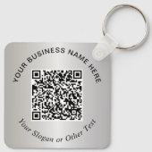 Geschäfts-QR-Code Werbe-Silber Schlüsselanhänger (Rückseite)