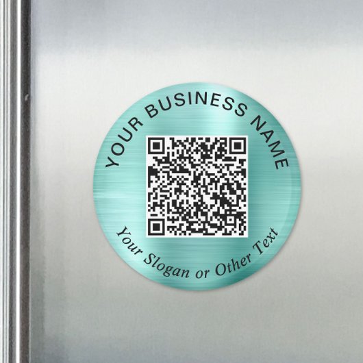 Geschäfts-QR-Code Werbe Teal Mintgrün Magnet