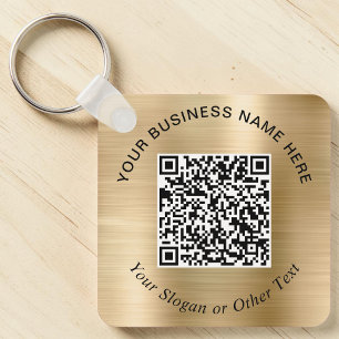 Geschäfts-QR-Code Werbegold Schlüsselanhänger