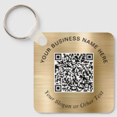 Geschäfts-QR-Code Werbegold Schlüsselanhänger (Vorderseite)