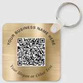 Geschäfts-QR-Code Werbegold Schlüsselanhänger (Rückseite)
