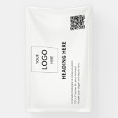 Geschäfts-QR-Code-Werbung White Banner (Vertikal)