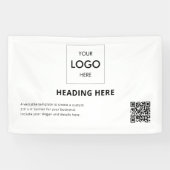 Geschäfts-QR-Code-Werbung White Banner (Horizontal)