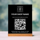Geschäfts-QR-Logo Schwarzes Acryl-Schild Acrylschild (Neutral)