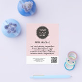 Geschäfts Rosa Logo Marketing Vorlage Flyer (Einzeln)