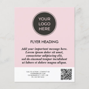 Geschäfts Rosa Logo Marketing Vorlage Flyer