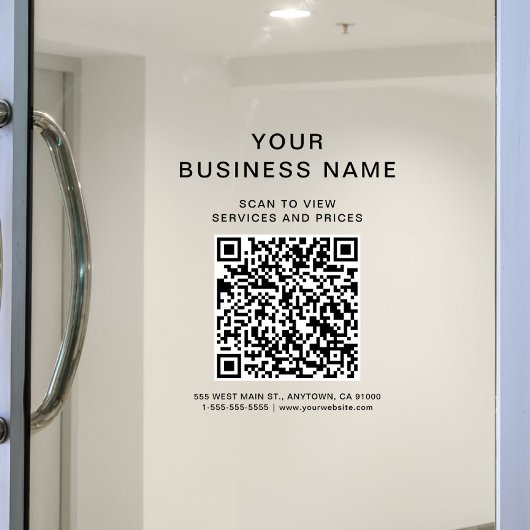 Geschäfts-Scan-to-Connect-QR-Code Fensteraufkleber