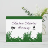 Geschäfts-Segen-Zeremonie, Geschäft, das Inv Einladung (Stehend Vorderseite)