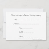 Geschäfts-Segen-Zeremonie, Geschäft, das Inv Einladung (Rückseite)