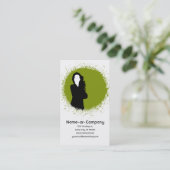 Geschäfts-Silhouetten v.2 Visitenkarte (Stehend Vorderseite)