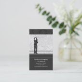 Geschäfts-Silhouetten Visitenkarte (Stehend Vorderseite)
