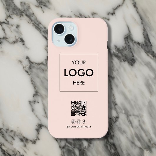 Geschäfts-Social-Media-QR-Code-Rouge iPhone 15 Hülle