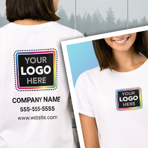 Geschäfts-T-Shirt mit Logo auf Vorder- und Rücksei T-Shirt