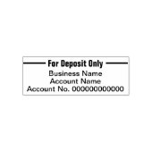 Geschäfts- und Kontonummer nur für Einzahlungen Permastempel (Design)