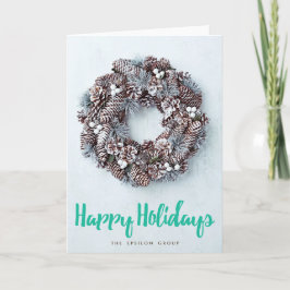 Geschäfts-UnternehmensKranz-frohe Feiertage Karte