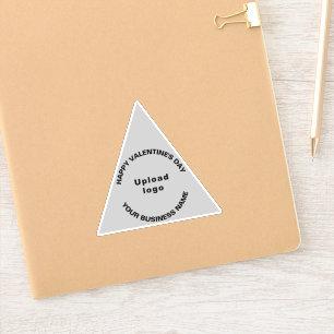 Geschäfts-Valentinsgruß auf grauem Dreiecks-Vinyl Aufkleber