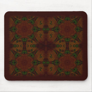 Geschäfts-Vintage Fraktal-Polygone Brown Mousepad