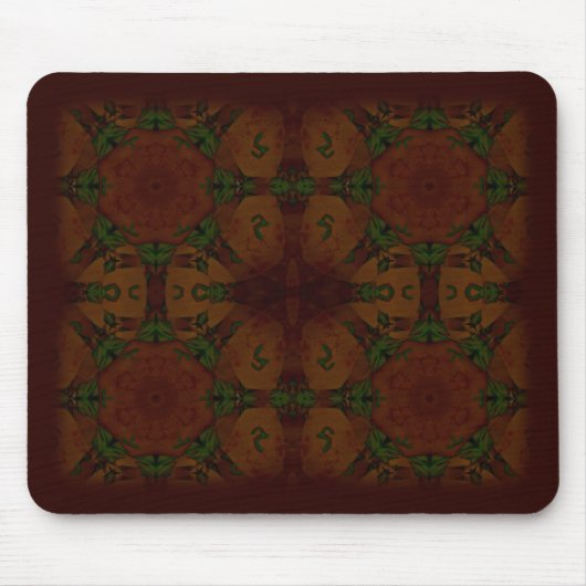 Geschäfts-Vintage Fraktal-Polygone Brown Mousepad (Vorne)