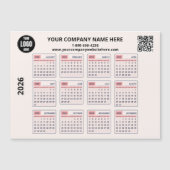 Geschäfts-Wandkalender Magnetkarte (Vorderseite)