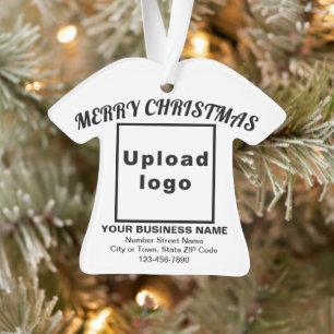 Geschäfts-Weihnachts-Weiß-T-Shirt-Form-Acryl Ornament