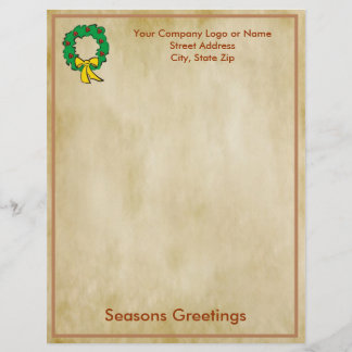 Geschäfts-Weihnachtsbriefpapier - Kranz-Entwurf Briefkopf