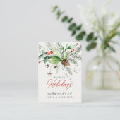 Geschäfts-Weihnachtsgrün Personalized Visitenkarte (Stehend Vorderseite)