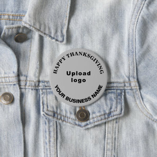 Geschäfts-Weihnachtsgruß auf grauem Rund Button