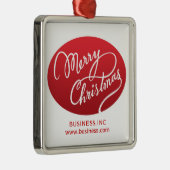 Geschäfts-Weihnachtsmoderne Wirble Art Rot Silbernes Ornament (Rechts)