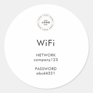 Geschäfts-Wifi Moderne Netzwerk-Pedestal-Sing Runder Aufkleber