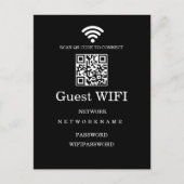 Geschäfts-Wifi modernes Netzwerk-QR-Code Postkarte (Vorderseite)