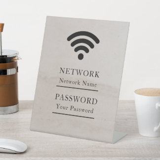 Geschäfts-Wifi modernes Netzwerk Sockelschild