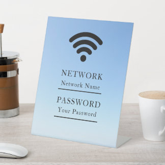 Geschäfts-Wifi modernes Netzwerk Sockelschild