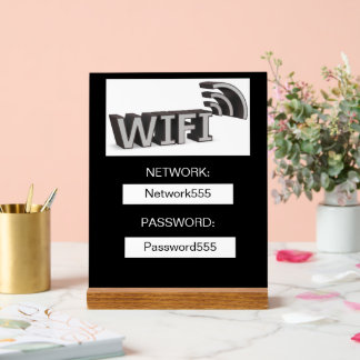 Geschäfts-Wifi Morden Passwort Acryl-Tisch Acrylschild