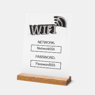 Geschäfts-Wifi Morden Passwort Acryl-Tisch Acrylschild