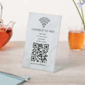 Geschäfts-WLAN-Netzwerk-QR-Code personalisiert Sockelschild (In SItu)
