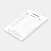 Geschäfts-wöchentliche Post-it Klebezettel (angewinkelt)