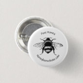 Geschäftsabzeichen - Honeybee Design Button (Vorne & Hinten)