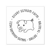 Geschäftsadresse 2 von Schweinefleisch Permastempel (Design)