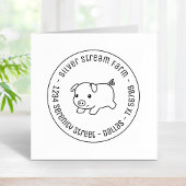 Geschäftsadresse 3 für das Führen von Schweineflei Gummistempel