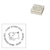 Geschäftsadresse 4 für Schweinefleisch Gummistempel (Stempel)