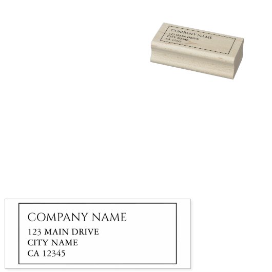Geschäftsadresse Berufliche Unternehmensgrenze Gummistempel (Stempel)