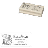 Geschäftsadresse des Quilt Sewing Craft Hobby Gummistempel (Stempel)