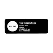 Geschäftsadresse des Schwarz-weißen Skriptlogos sc (Vorne)