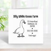 Geschäftsadresse des White Gose Farm Gummistempel
